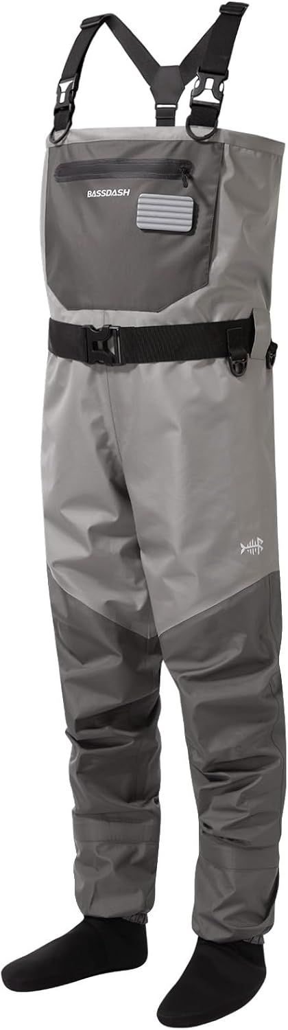 BASSDASH FW08 Men’s Breathable Waders Waterproof Fly Fishing Chest Fishing