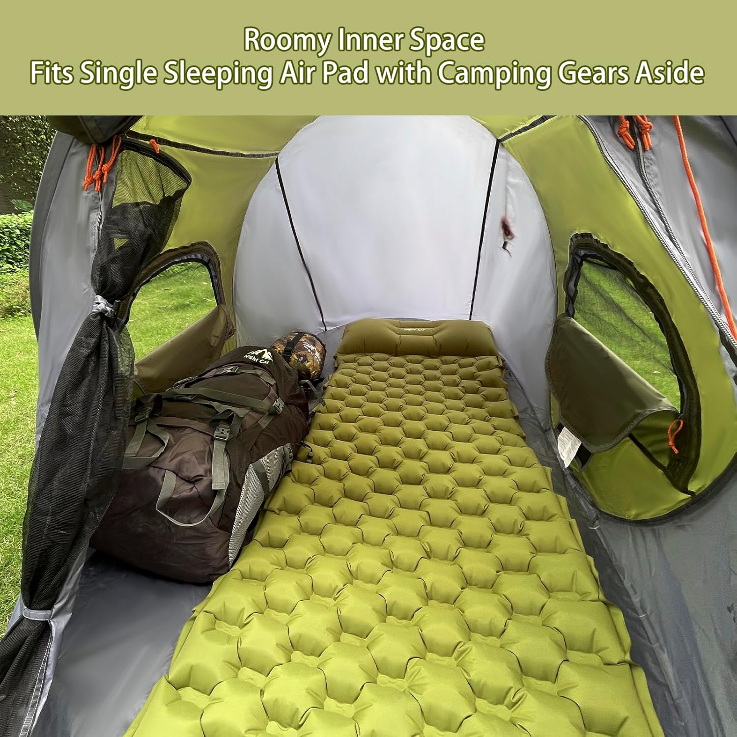 Night Cat Pop-up Camping Tent: 1 Person Tent Waterproof Instant Easy Setup Outdoor Tent - Image 2