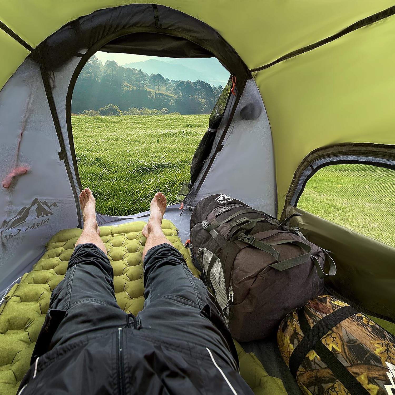 Night Cat Pop-up Camping Tent: 1 Person Tent Waterproof Instant Easy Setup Outdoor Tent - Image 3