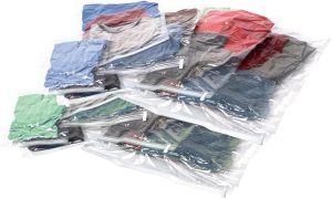 Compression Packing Bags, Clear, 12-Piece Kit (2-Pouch/4-Carry-On/4-Large/2-X-Large